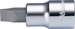 Торцевая головка короткая с отверткой 1/4" SL 4 мм, 2021M04, Hans